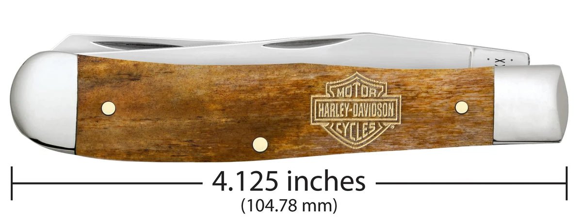 Case Trapper Harley Davidson Antique Bone Smooth