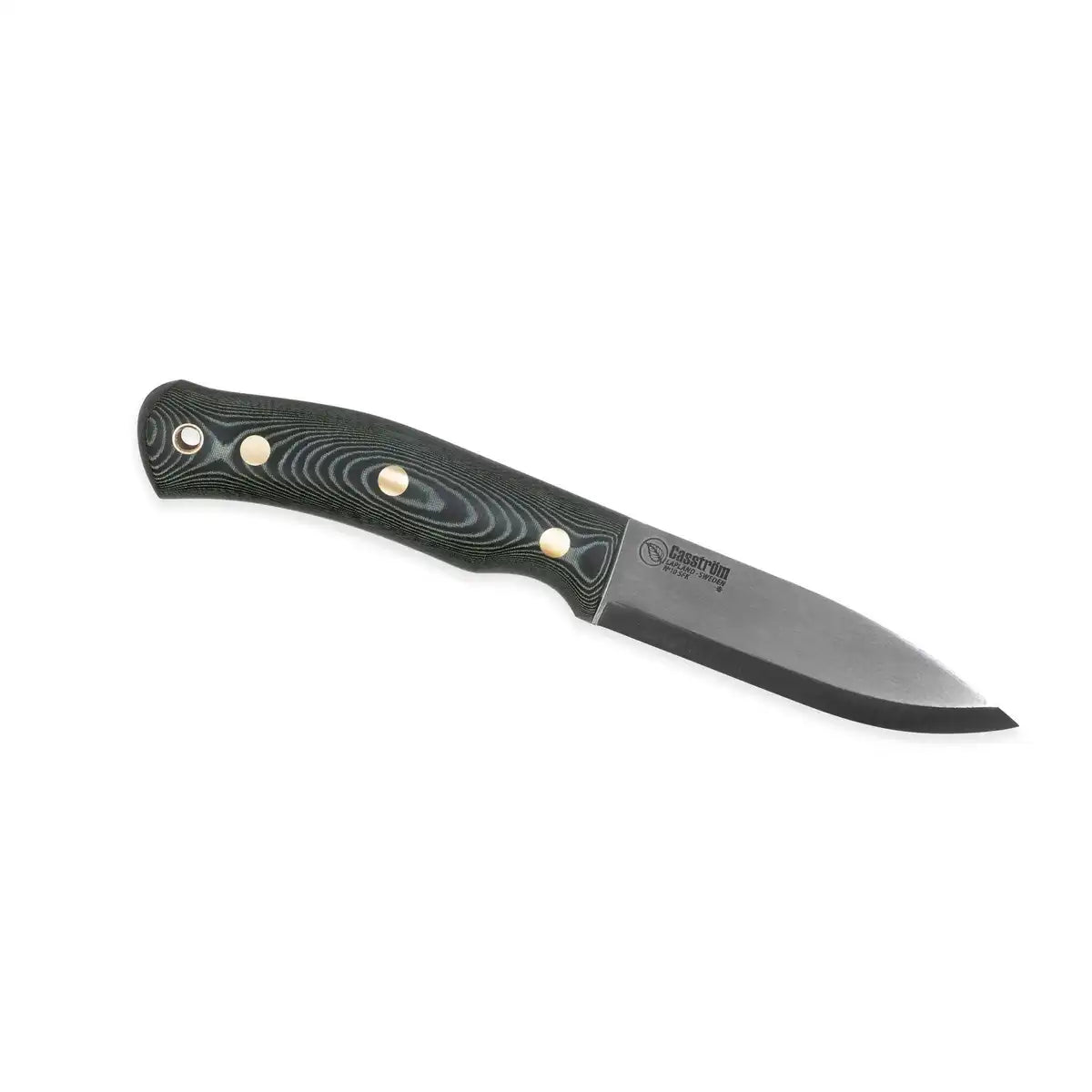 Casström No.10 SFK, grünes Micarta, Scandi, Lederscheide