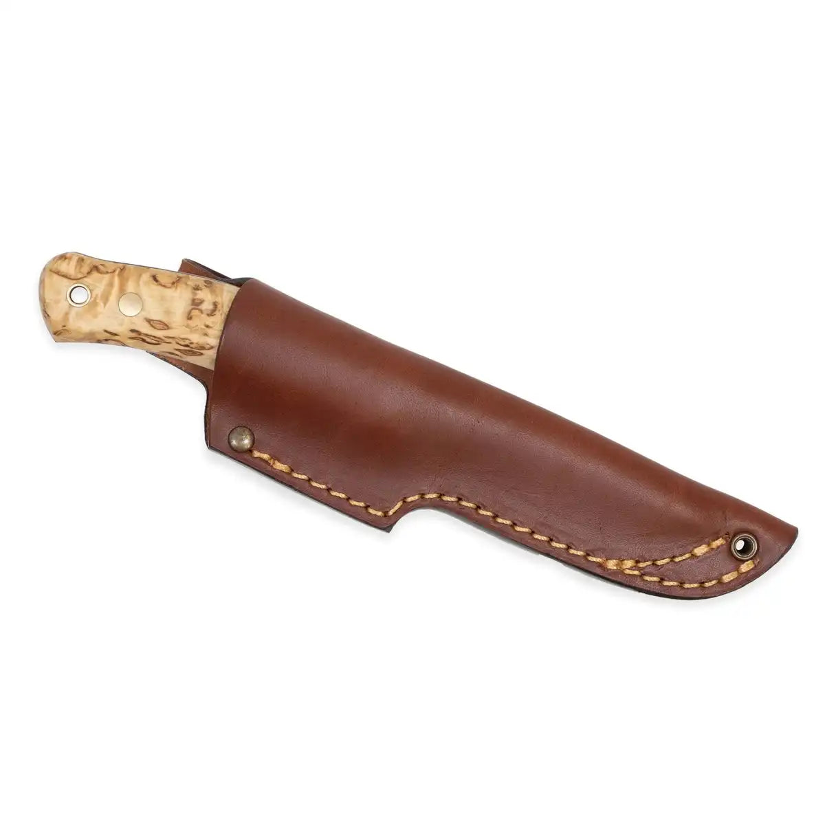 Casström No.10 SFK, stabilisierte Maserbirke, Scandi, Lederscheide