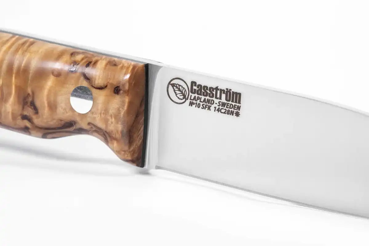 Casström No.10 SFK, stabilisierte Maserbirke, Flachschliff, Kydex