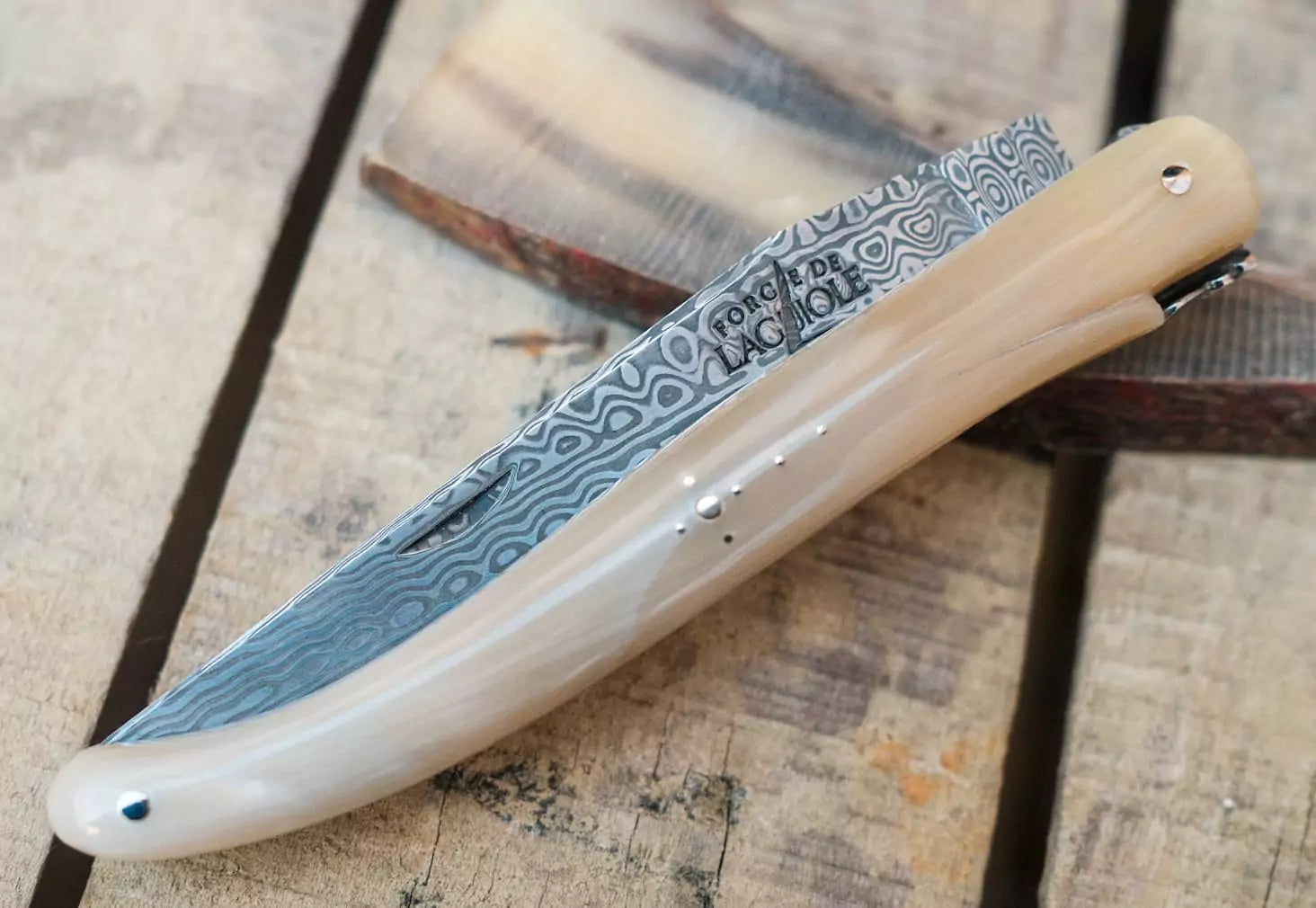 Forge De Laguiole Kuhhorn Damast