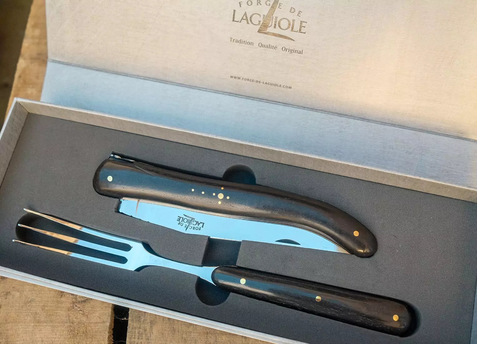 Forge De Laguiole Kuhhorn Grillbesteck