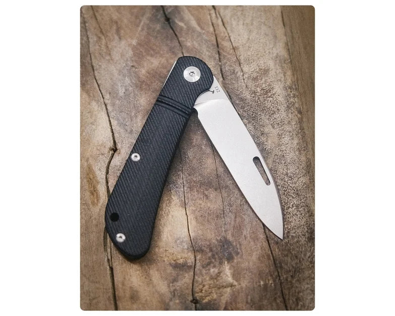 J.E. Made Zulu, G10 schwarz, D2 Slipjoint-Taschenmesser