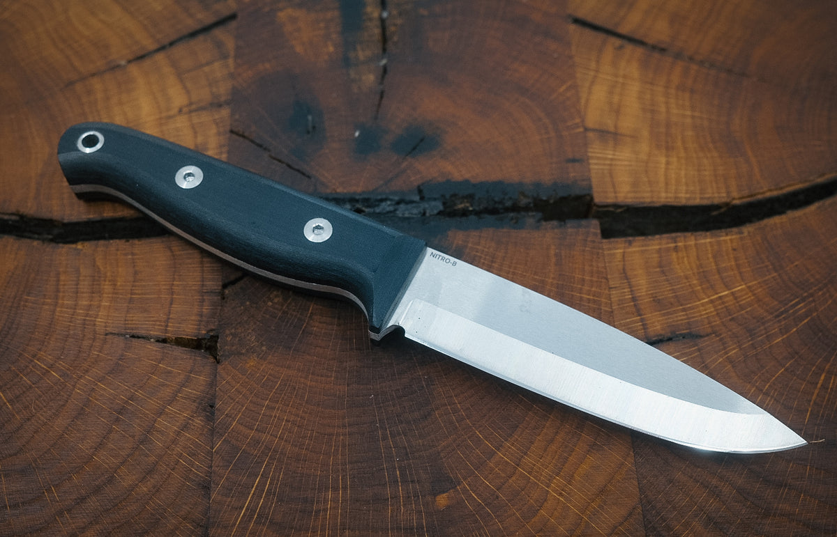 Linder Wanger Joe Vogel Evolution Nitro-B Micarta noir Kydex avec adaptateur de ceinture