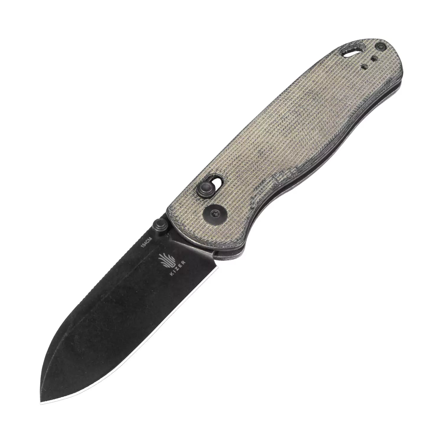 Kizer Drop Bear Micarta Green