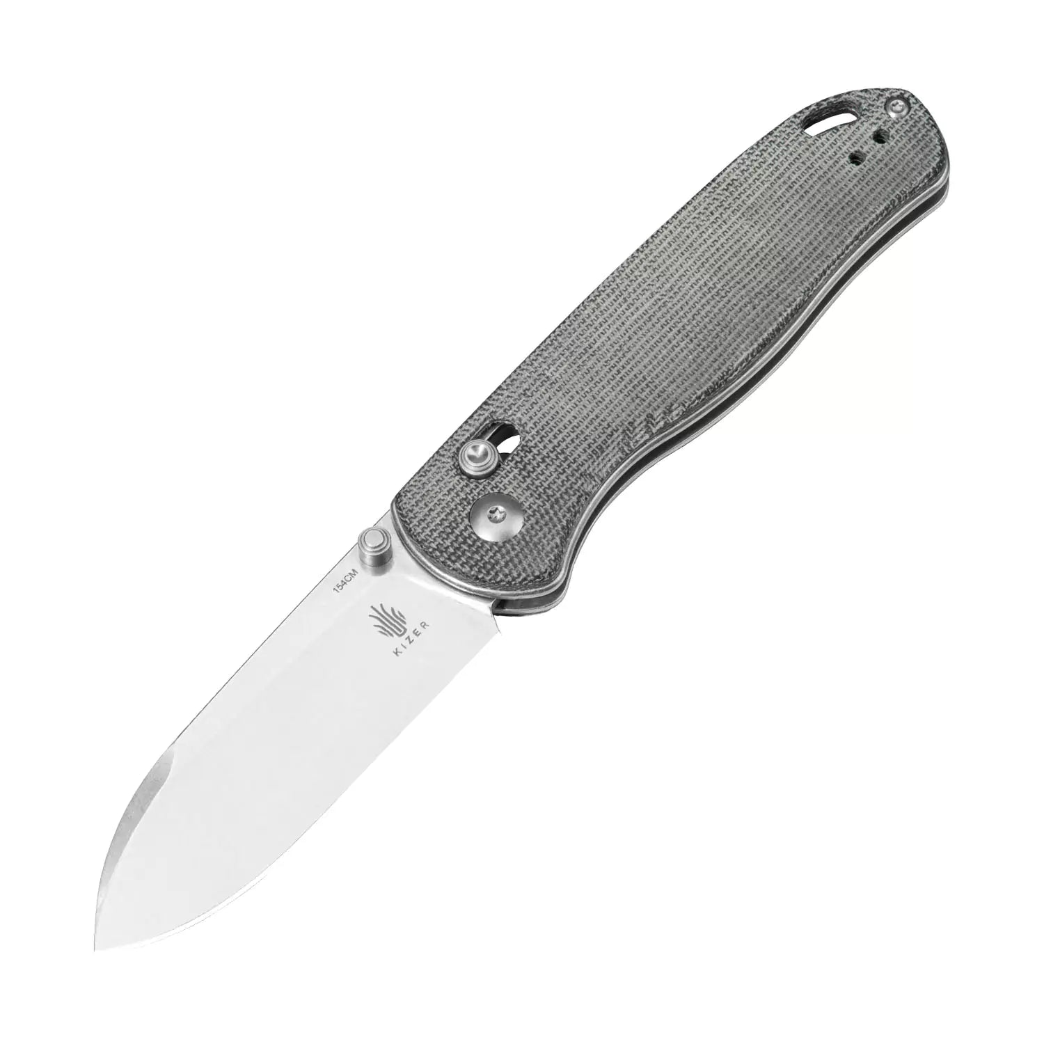 Kizer Drop Bear Micarta Grey