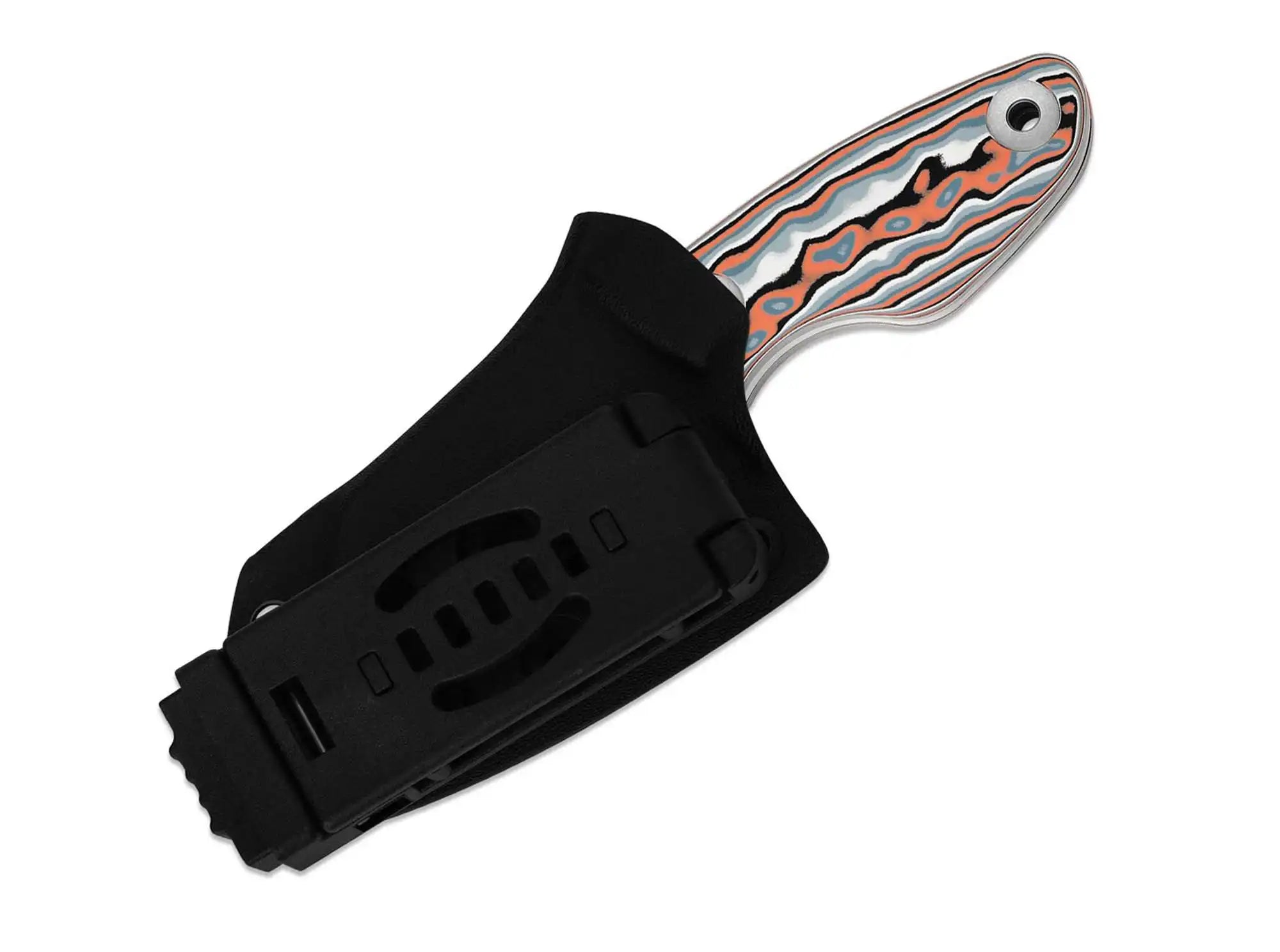 Kizer Nightjar AUS-10 Multicolor Vortex Pattern Micarta