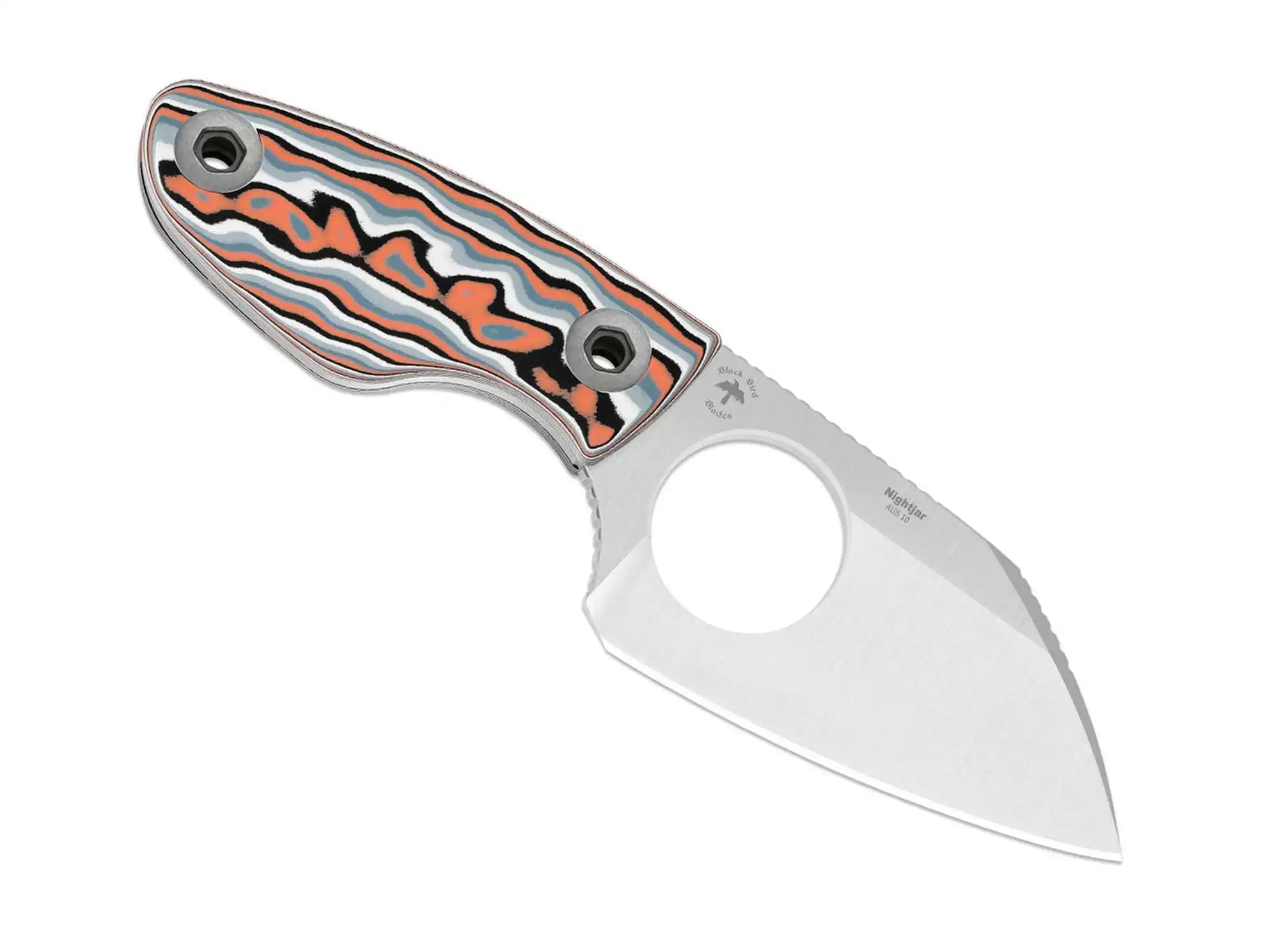 Kizer Nightjar AUS-10 Multicolor Vortex Pattern Micarta