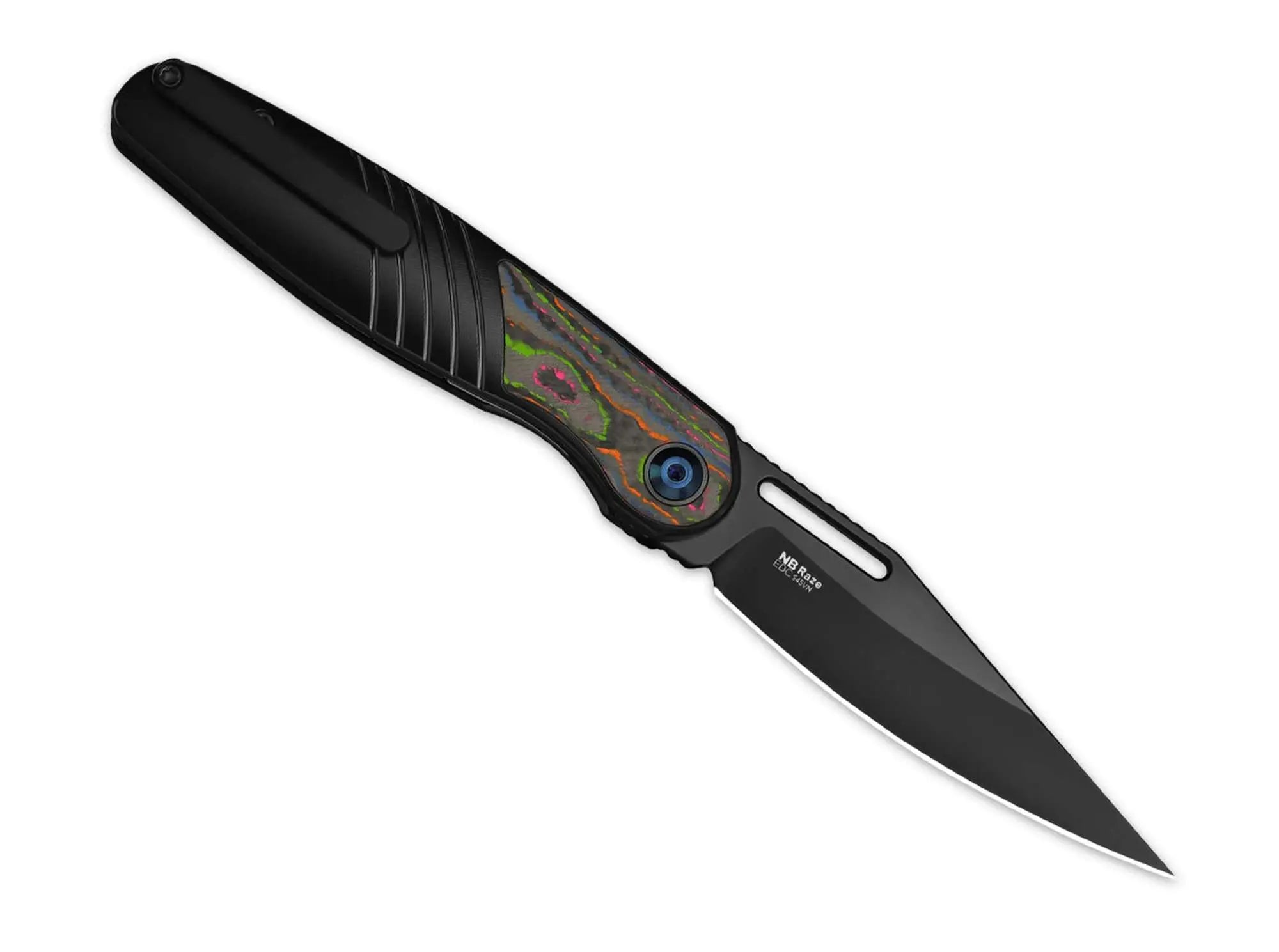 Kizer Raze S45VN Black Ti CF Camo 80's DLC