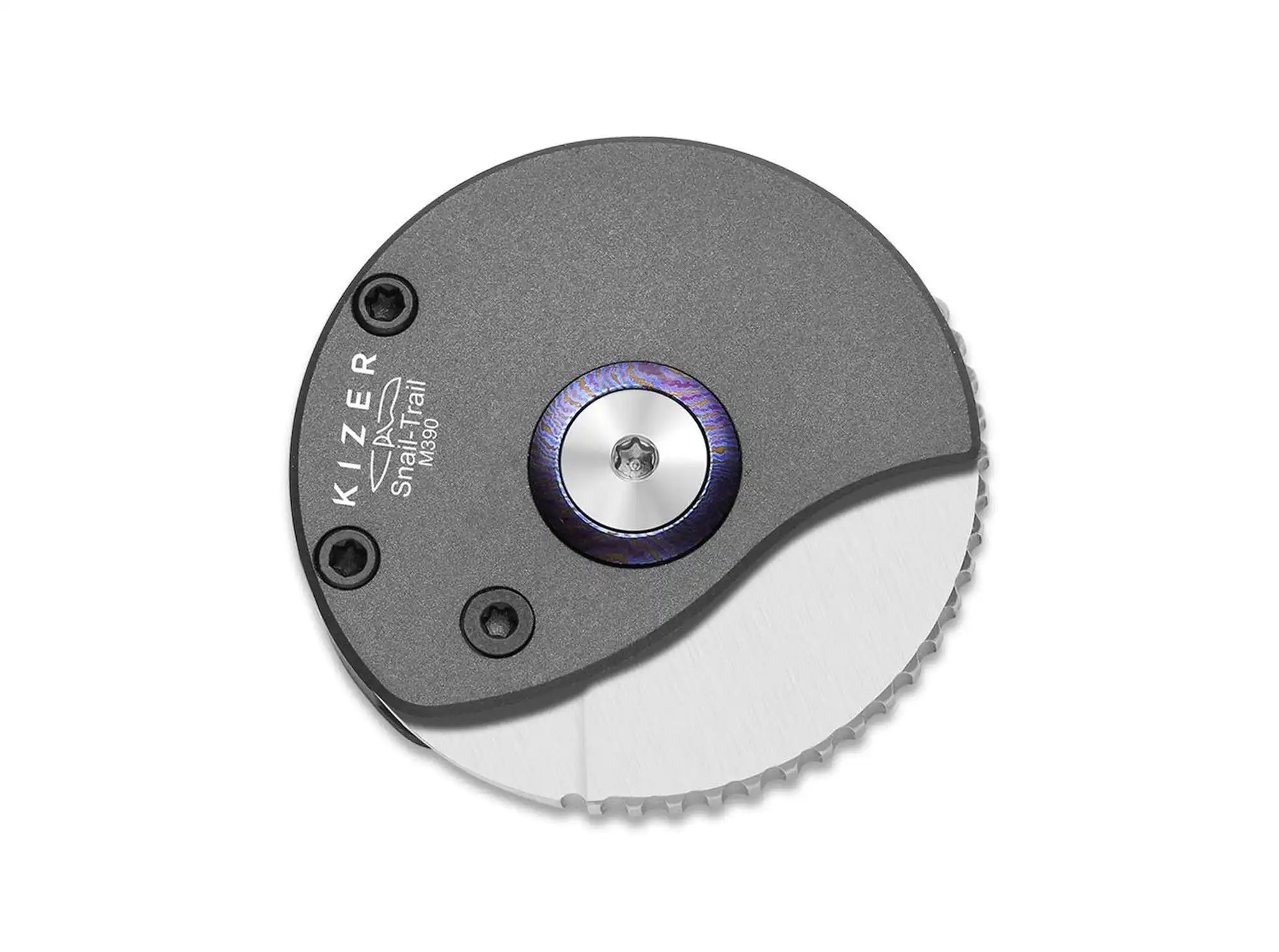Kizer Snail-trail M390 Gray Aluminum