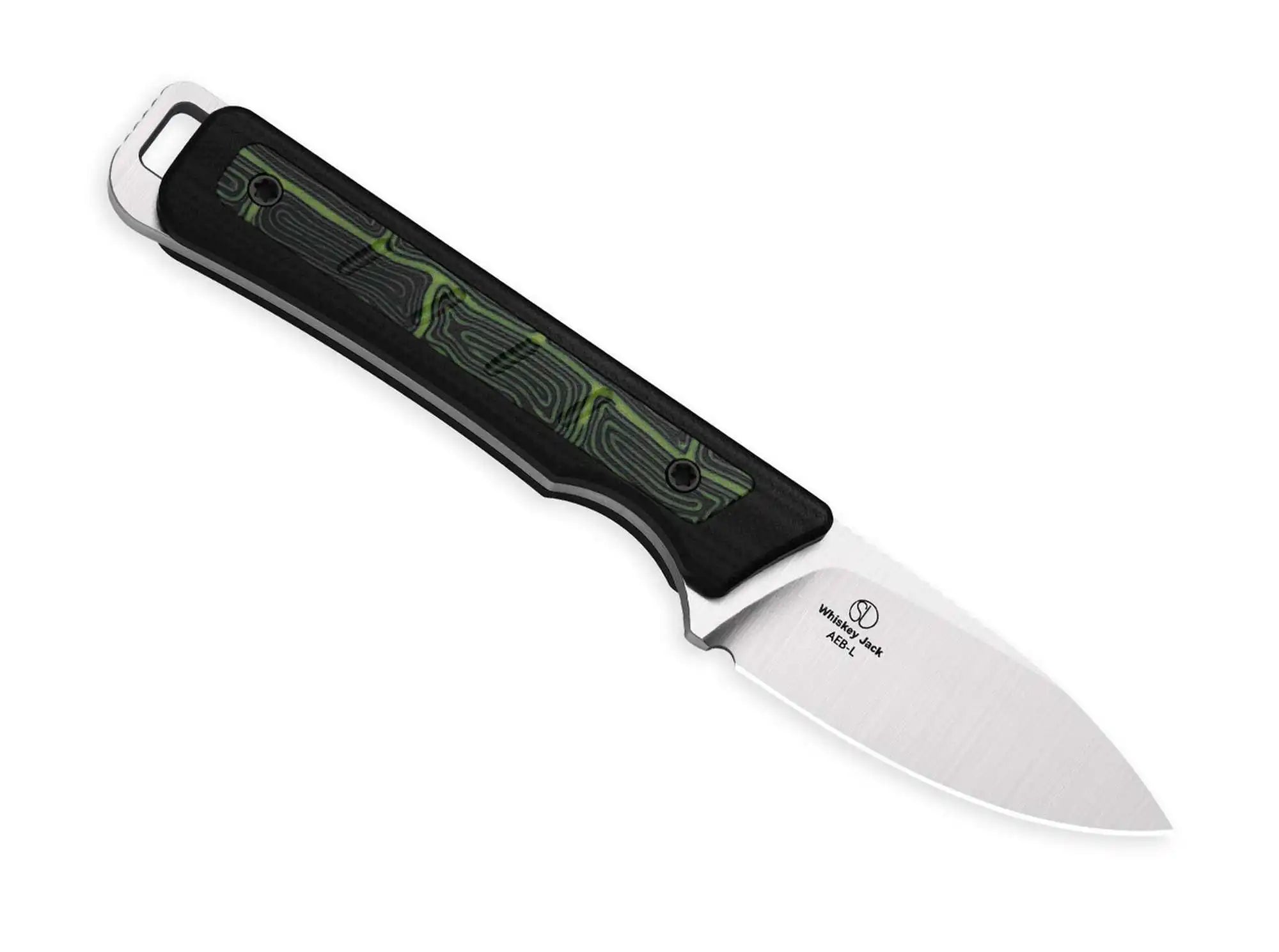 Kizer Whiskey Jack AEB-L Black & Green G10