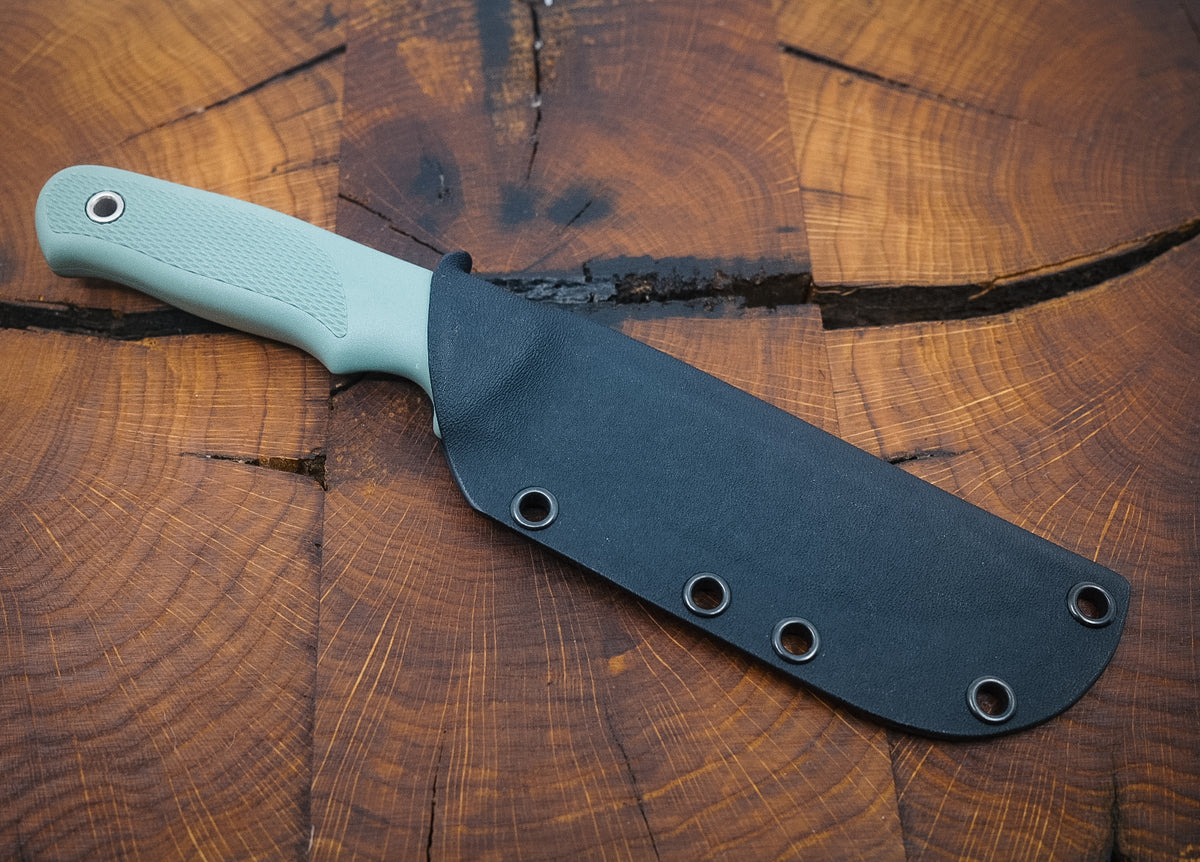 Linder Wanger Super Edge 2 ATS 34 Jagdmesser Bushcraft Grün Kydexscheide mit Clip