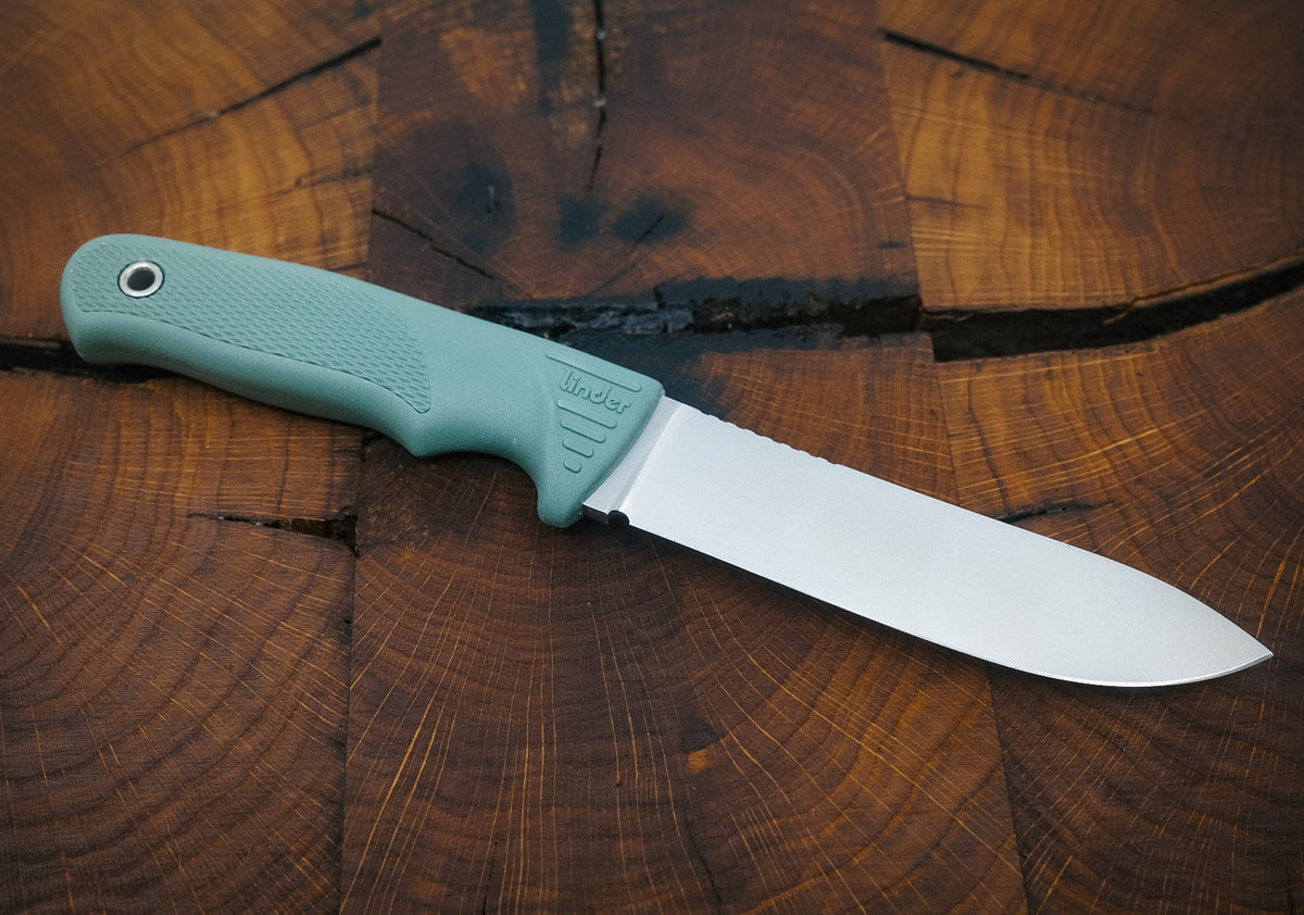 Linder Wanger Super Edge 2 ATS 34 Jagdmesser Bushcraft Grün Kydexscheide mit Clip