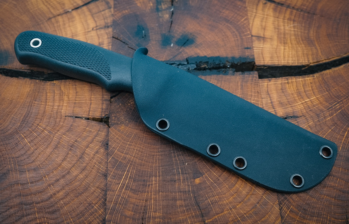 Linder Wanger Super Edge 6 Drugar ATS 34 Schwarz Kydexscheide mit Clip