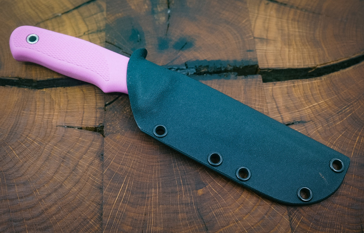 Linder Wanger Super Edge 7 Joe Vogel Evo-X ATS 34 Pink Kydexscheide mit Clip