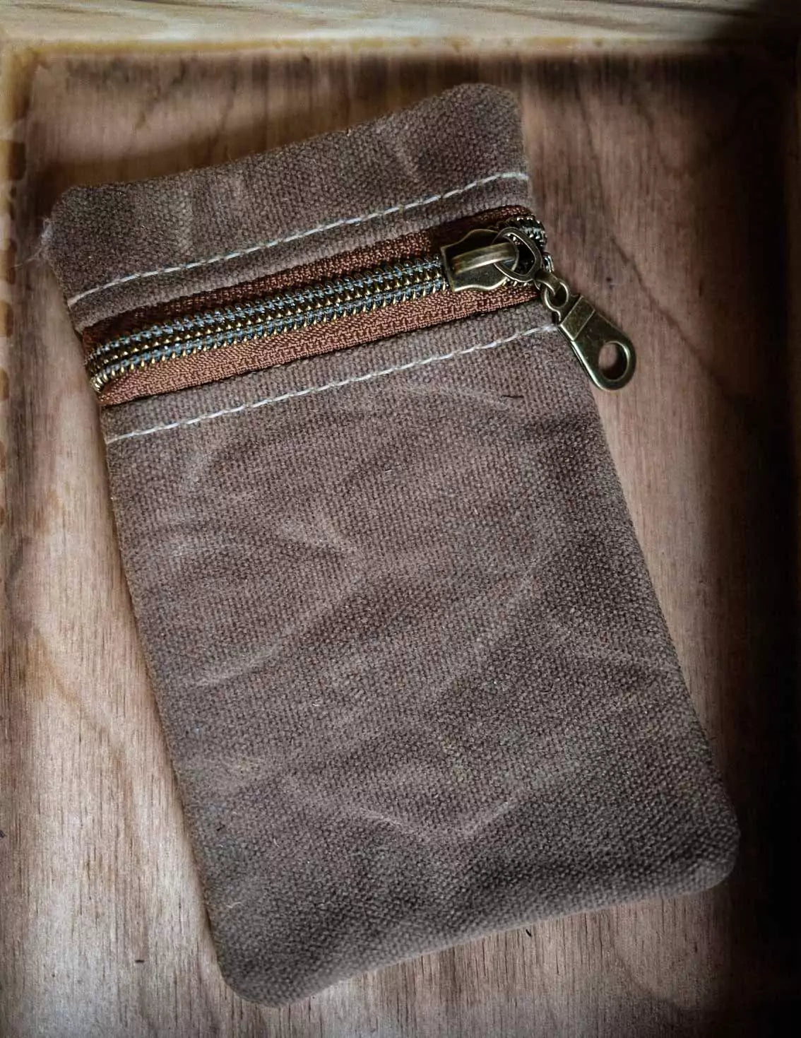 Longhunter Supply Waxed Canvas Pouch No. 15 Brush Brown (Klettfläche optional)
