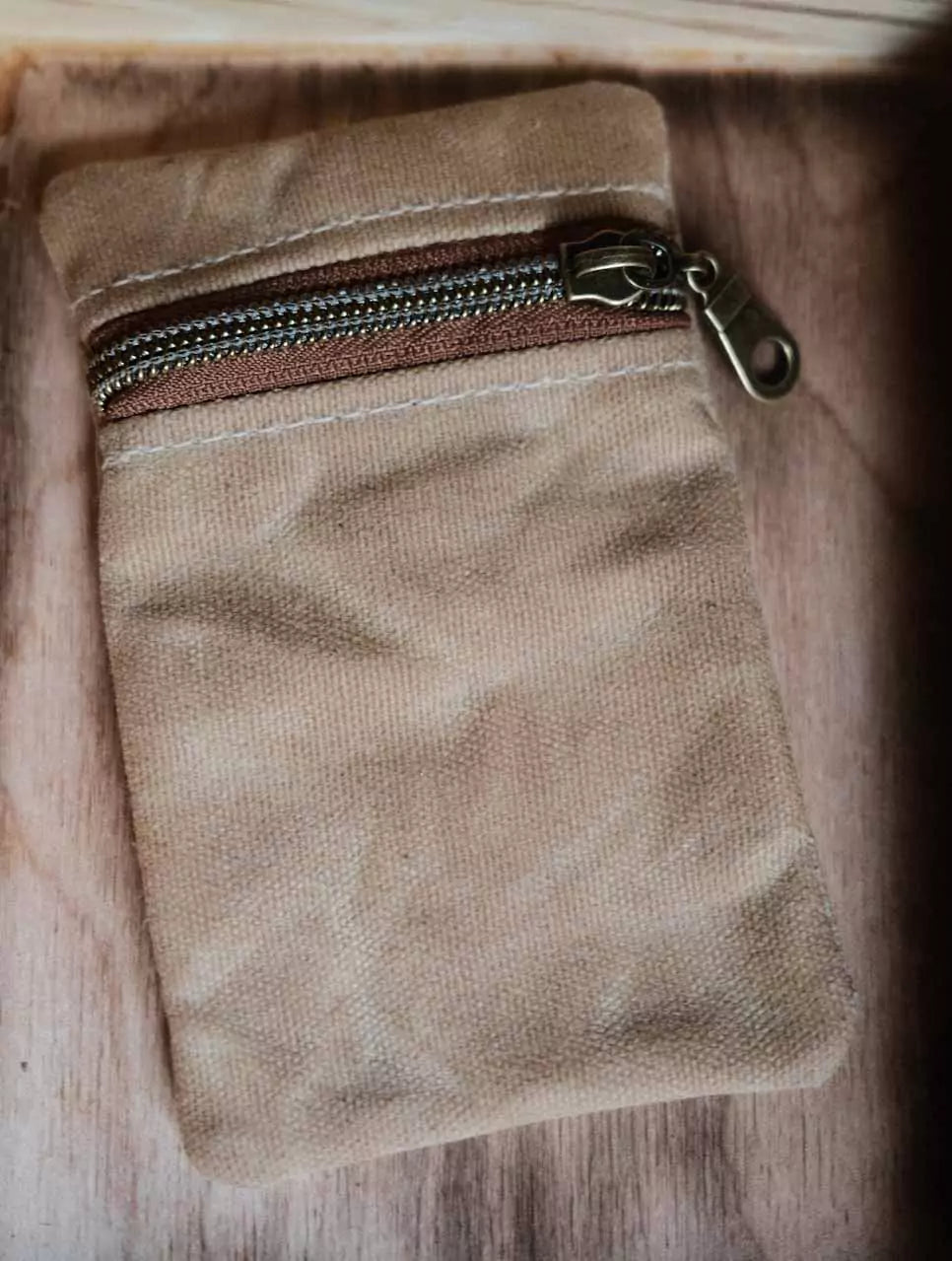 Longhunter Supply Waxed Canvas Pouch No. 15 Sage Tan (Klettfläche optional)