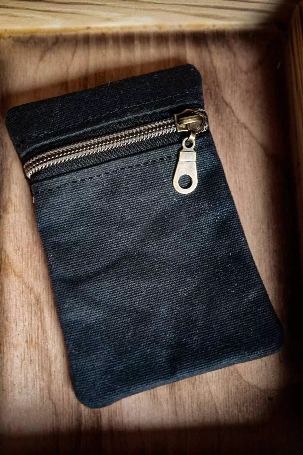 Longhunter Supply Waxed Canvas Pouch No. 15 Schwarz (Klettfläche optional)