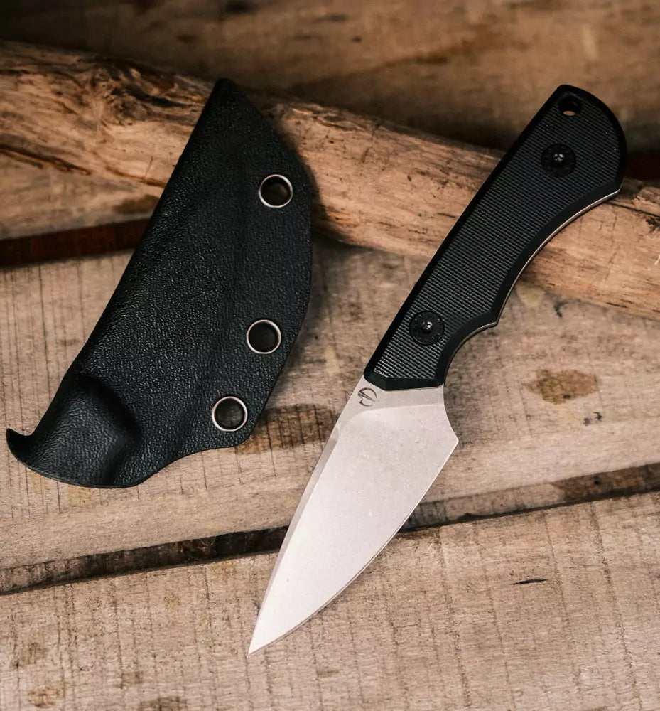 SK09 G10 schwarz – 14C28 mit Kydex-Scheide