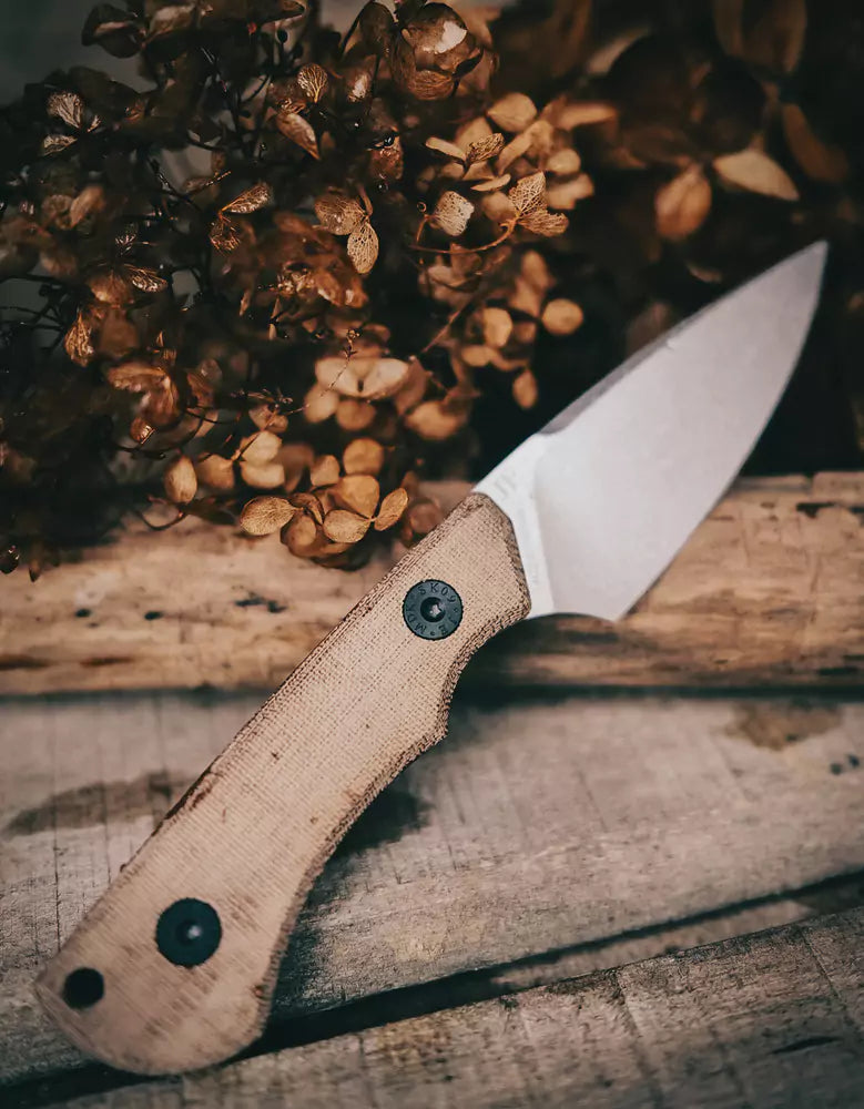 SK09 Micarta braun – 14C28 mit Kydex-Scheide