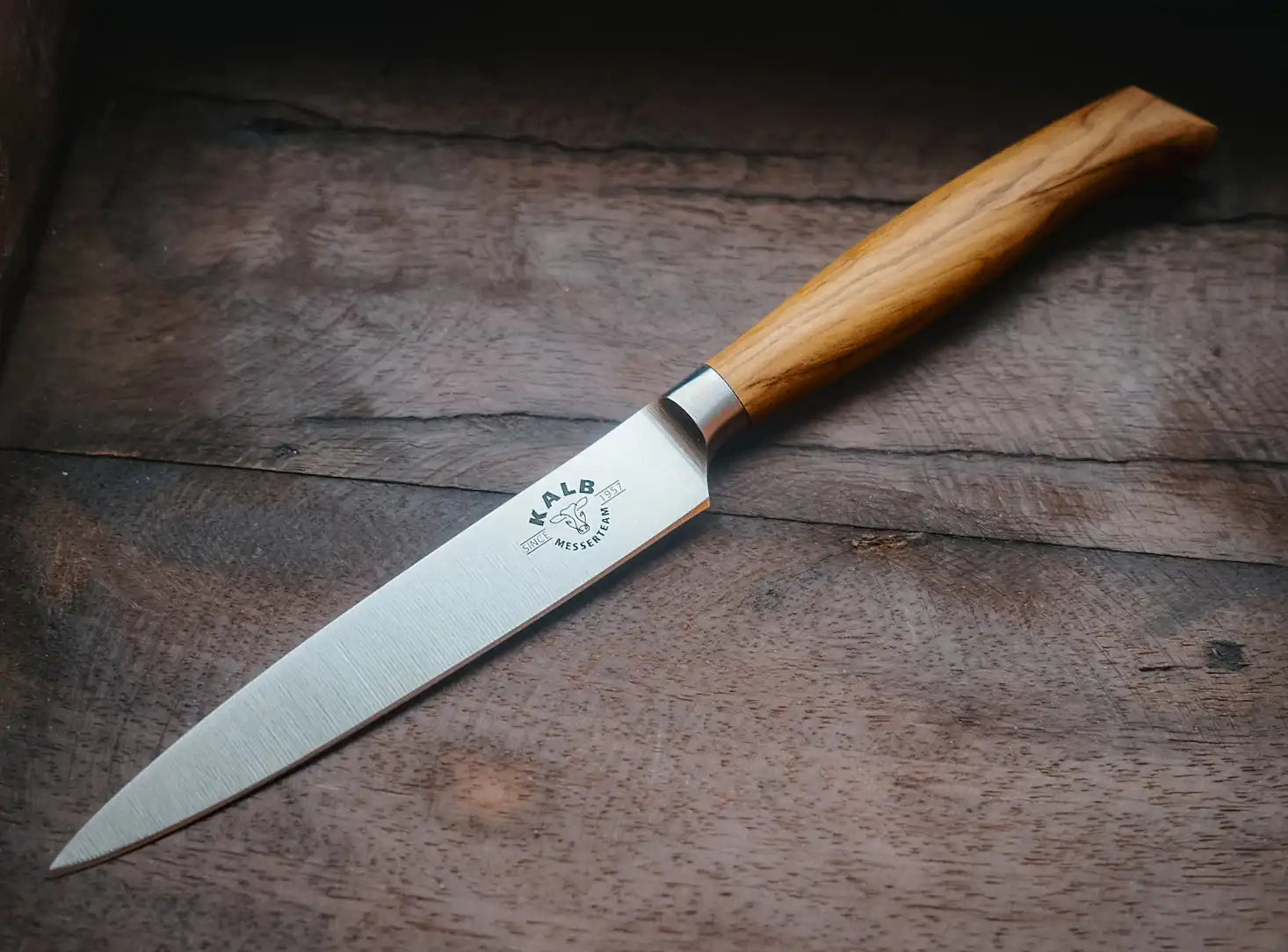 Messerteam Kalb Spickmesser 12 cm Olivenholzgriff