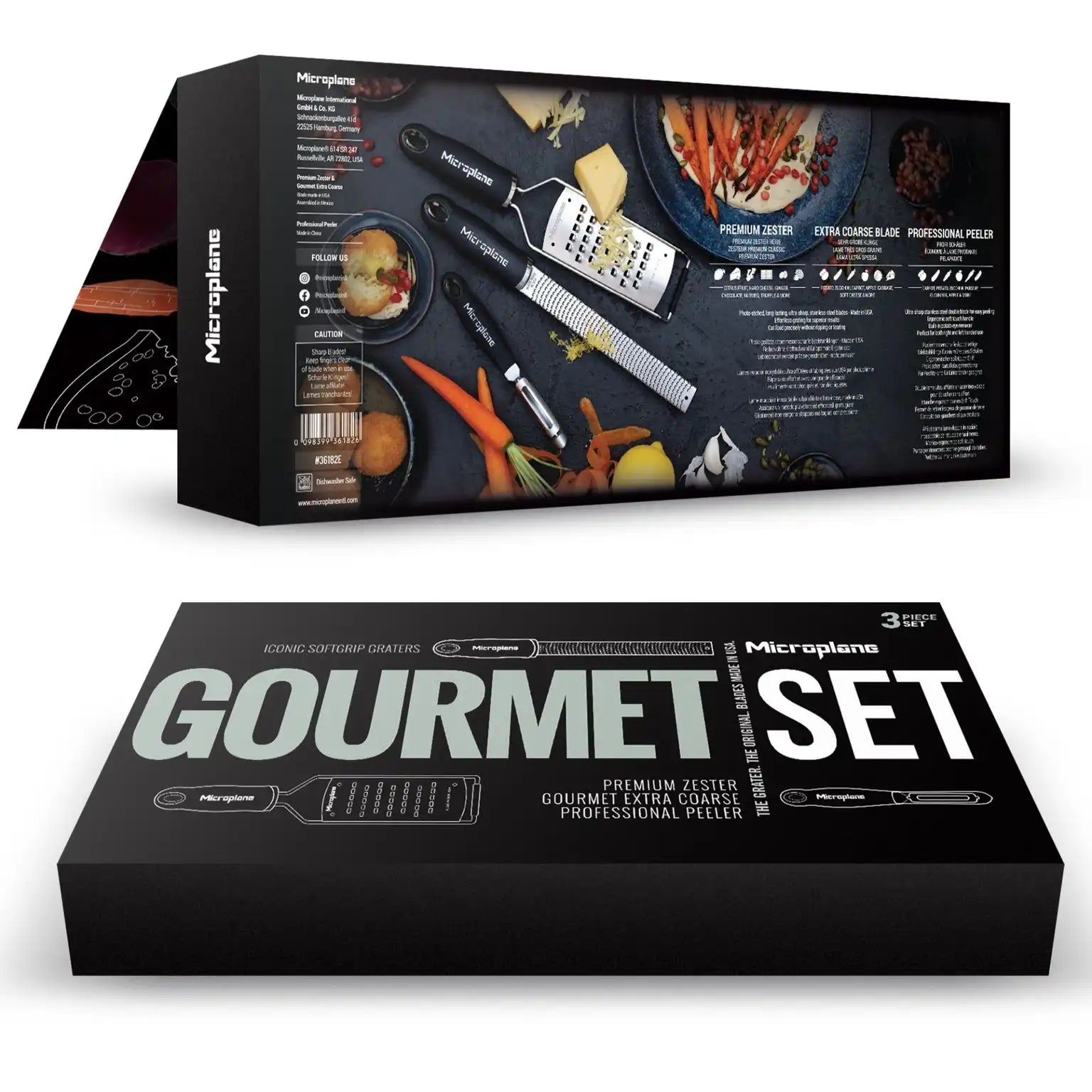 Microplane Gourmet Reiben-Set mit Schäler