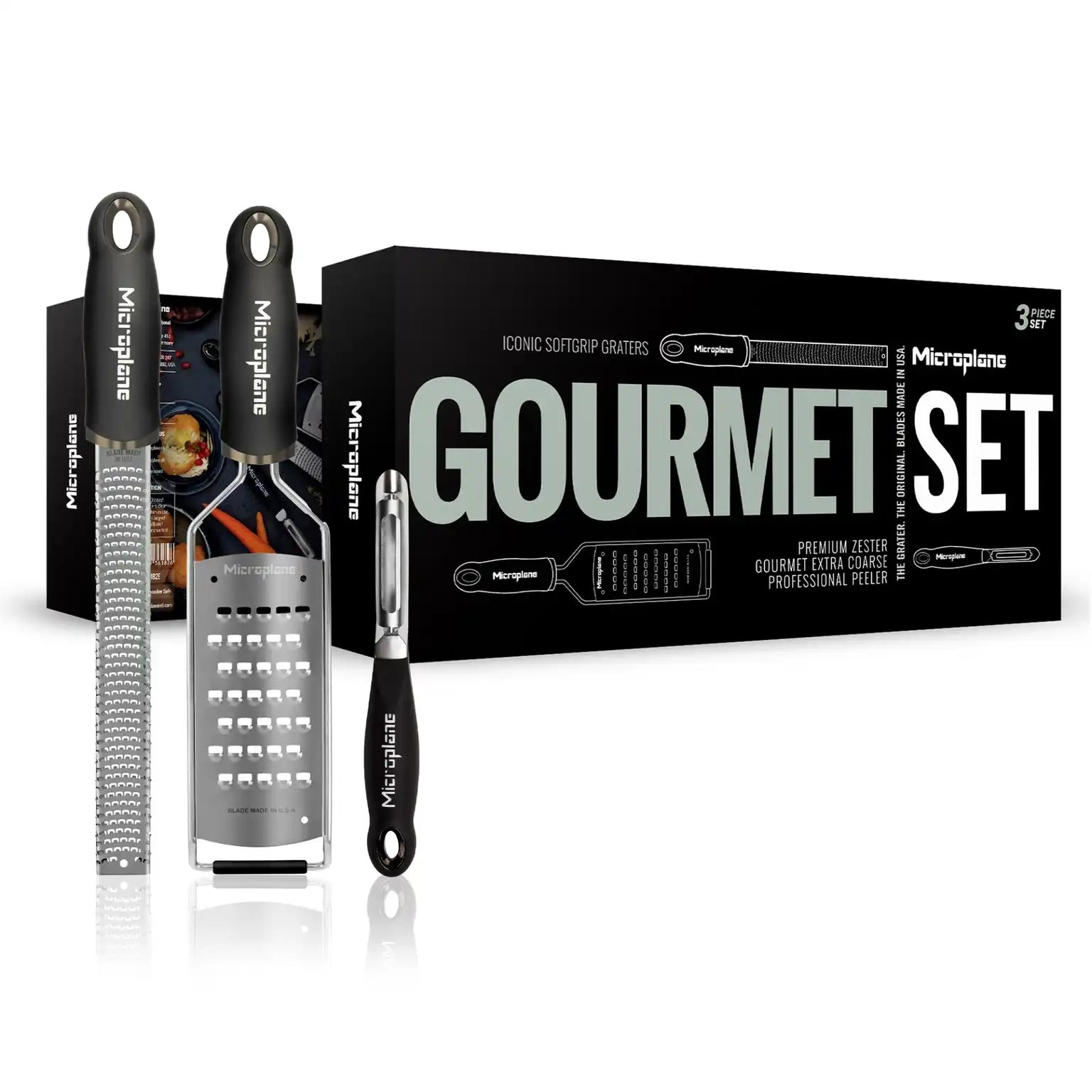Microplane Gourmet Reiben-Set mit Schäler