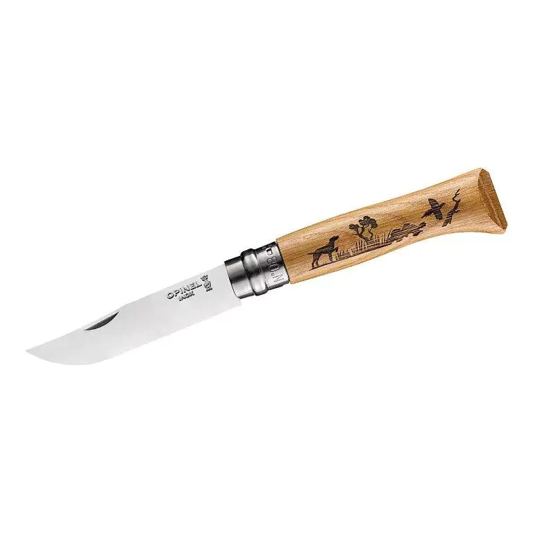 Opinel No 08 ANIMALIA, Hund, Eiche, rostfrei
