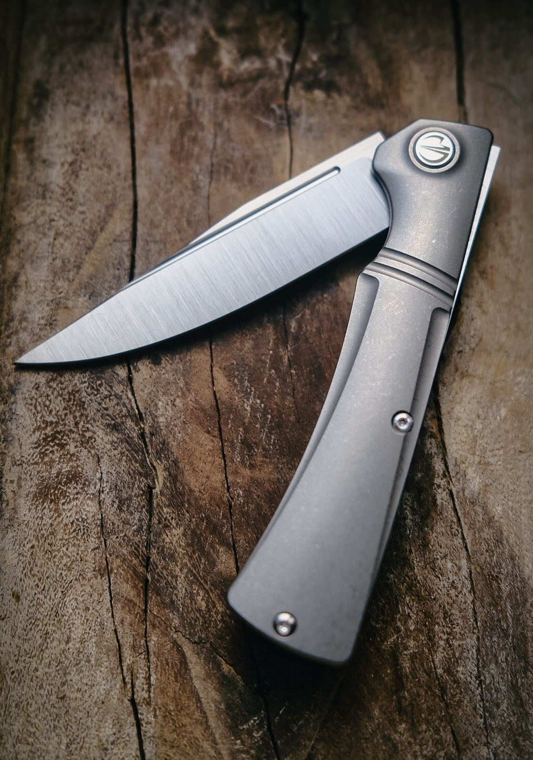 SK-X Slipjoint, CPM20CV, satin Handfinish full Titan, Flachschliff