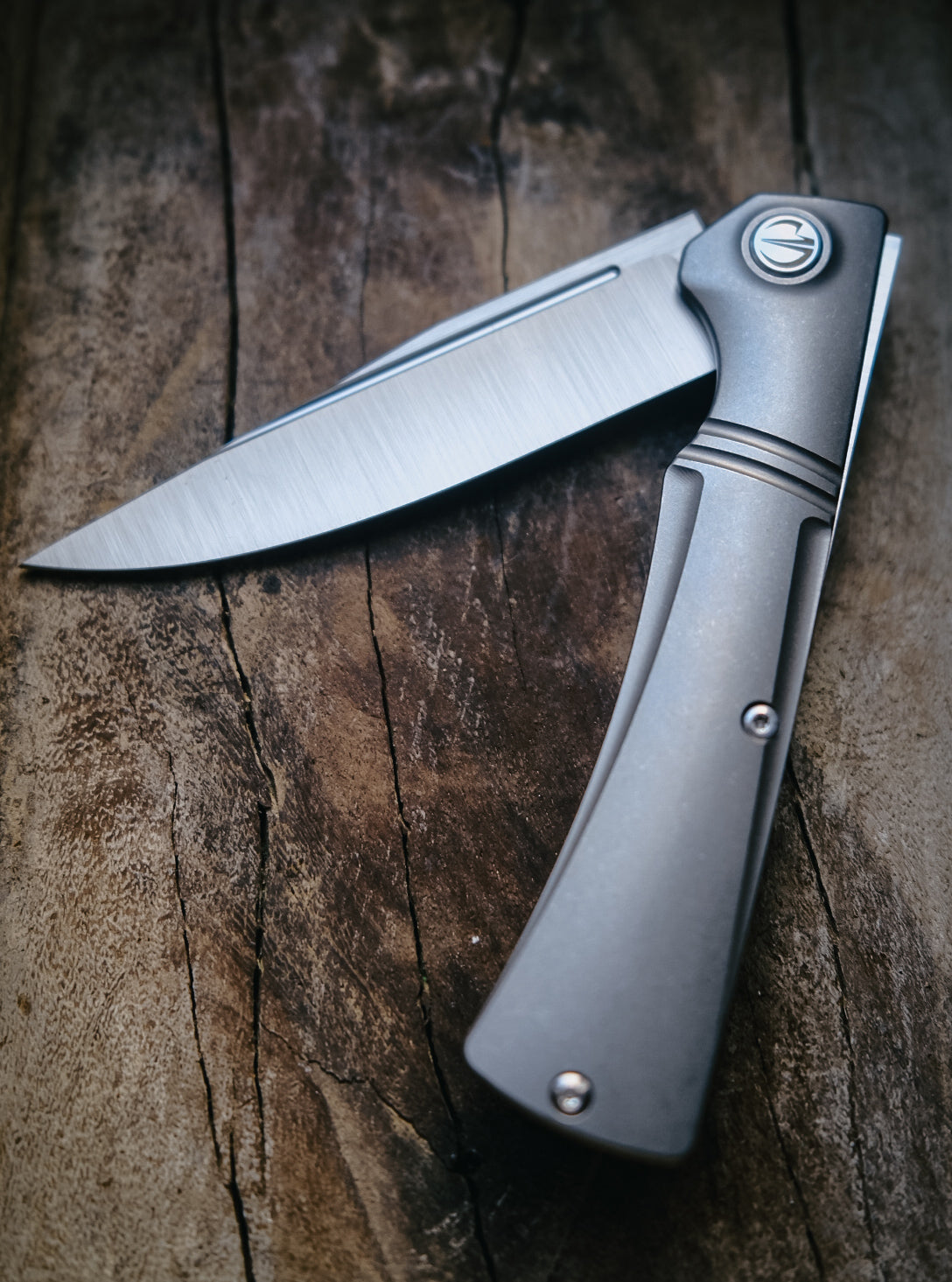 SK-X Slipjoint, CPM20CV, satin Handfinish full Titan, Hohlschliff
