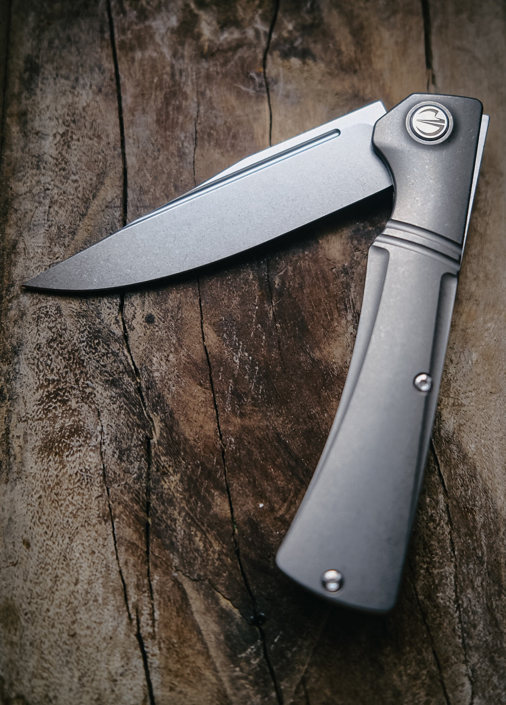 SK-X Slipjoint, CPM20CV stonewashed Titan, Flachschliff