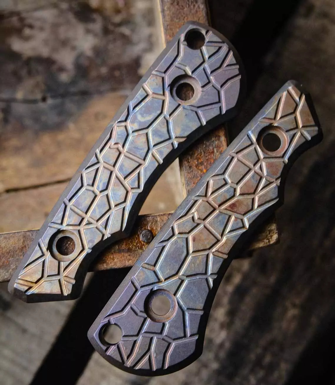 SK09 Titangriffschalen anodisiert "Stone"